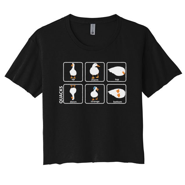 Funny Physics Pun Duck Teacher Science Math Crop Top