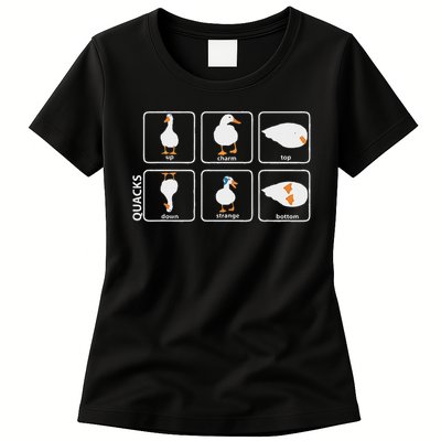Funny Physics Pun Duck Teacher Science Math Womens T-Shirt