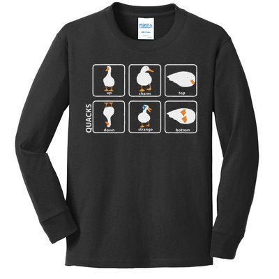 Funny Physics Pun Duck Teacher Science Math Kids Long Sleeve Shirt