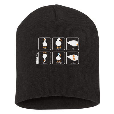 Funny Physics Pun Duck Teacher Science Math Short Acrylic Beanie