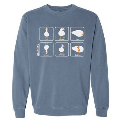 Funny Physics Pun Duck Teacher Science Math Garment-Dyed Sweatshirt