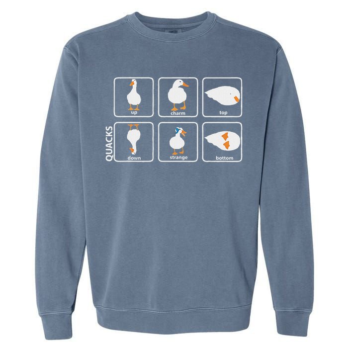 Funny Physics Pun Duck Teacher Science Math Garment-Dyed Sweatshirt