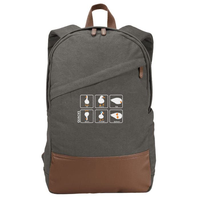 Funny Physics Pun Duck Teacher Science Math Cotton Canvas Backpack