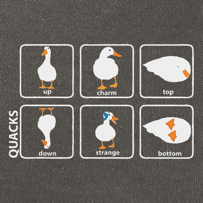 Funny Physics Pun Duck Teacher Science Math Cotton Canvas Backpack