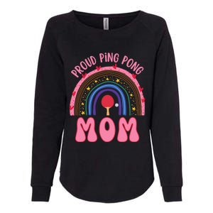 Funny Ping Pong Table Tennis Proud Ping Pong Mom Rainbow Gift Womens California Wash Sweatshirt