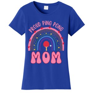 Funny Ping Pong Table Tennis Proud Ping Pong Mom Rainbow Gift Women's T-Shirt