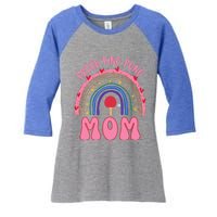 Funny Ping Pong Table Tennis Proud Ping Pong Mom Rainbow Gift Women's Tri-Blend 3/4-Sleeve Raglan Shirt