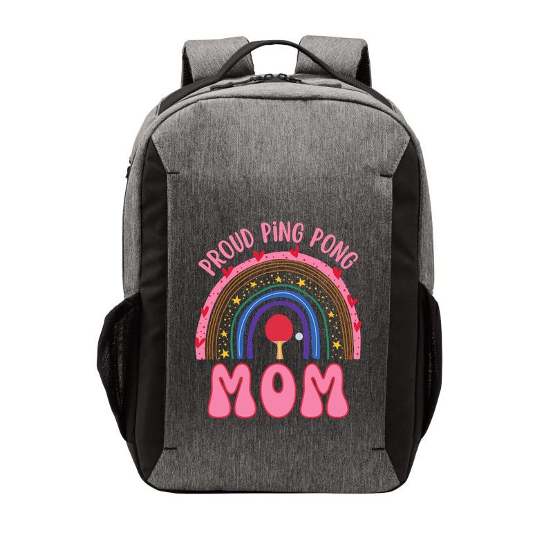 Funny Ping Pong Table Tennis Proud Ping Pong Mom Rainbow Gift Vector Backpack
