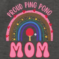Funny Ping Pong Table Tennis Proud Ping Pong Mom Rainbow Gift Vector Backpack