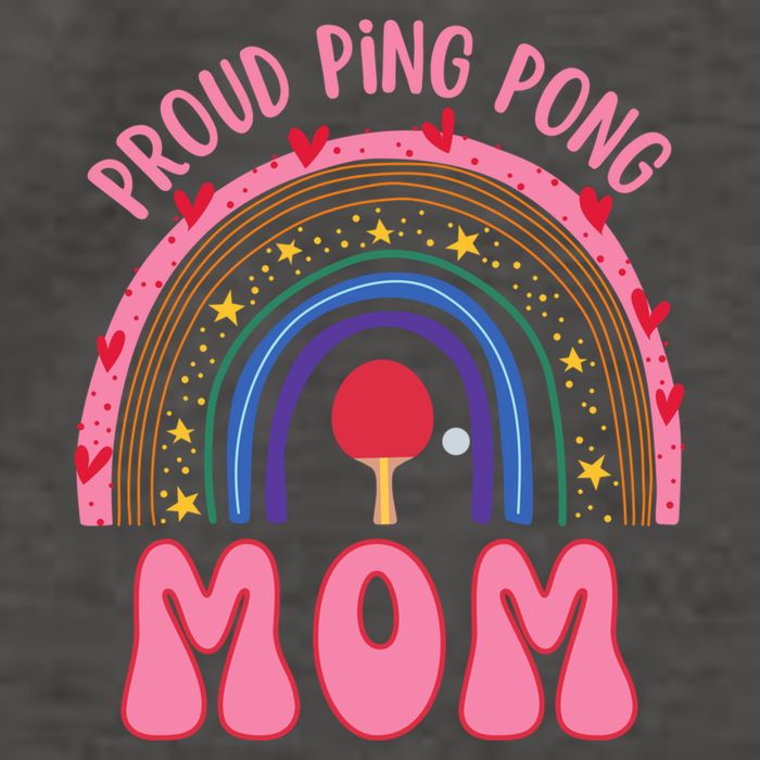 Funny Ping Pong Table Tennis Proud Ping Pong Mom Rainbow Gift Vector Backpack