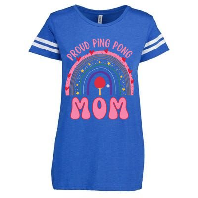 Funny Ping Pong Table Tennis Proud Ping Pong Mom Rainbow Gift Enza Ladies Jersey Football T-Shirt