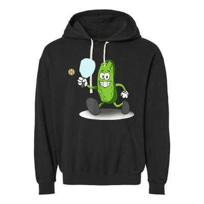Funny Pickleball Paddle Pickleball Player Dink Retro Garment-Dyed Fleece Hoodie