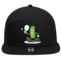 Funny Pickleball Paddle Pickleball Player Dink Retro 7 Panel Mesh Trucker Snapback Hat