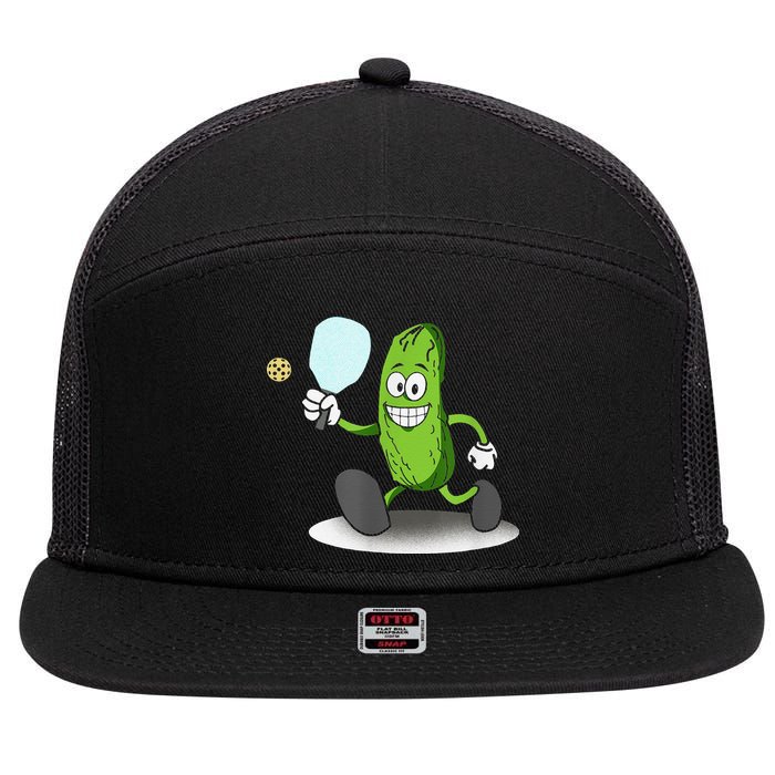 Funny Pickleball Paddle Pickleball Player Dink Retro 7 Panel Mesh Trucker Snapback Hat
