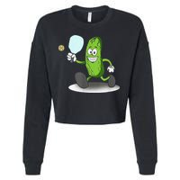 Funny Pickleball Paddle Pickleball Player Dink Retro Cropped Pullover Crew
