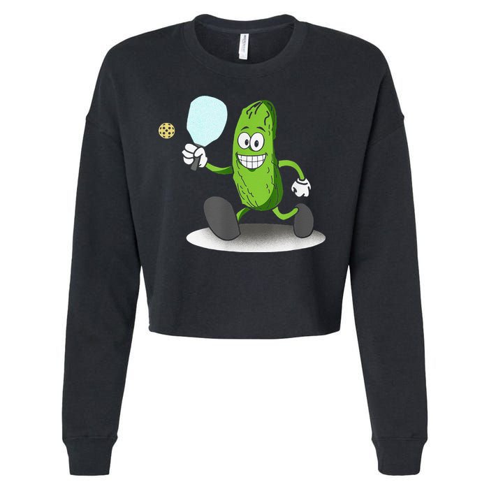 Funny Pickleball Paddle Pickleball Player Dink Retro Cropped Pullover Crew