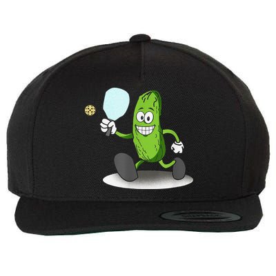 Funny Pickleball Paddle Pickleball Player Dink Retro Wool Snapback Cap