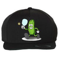 Funny Pickleball Paddle Pickleball Player Dink Retro Wool Snapback Cap