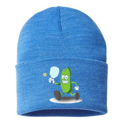 Funny Pickleball Paddle Pickleball Player Dink Retro Sustainable Knit Beanie