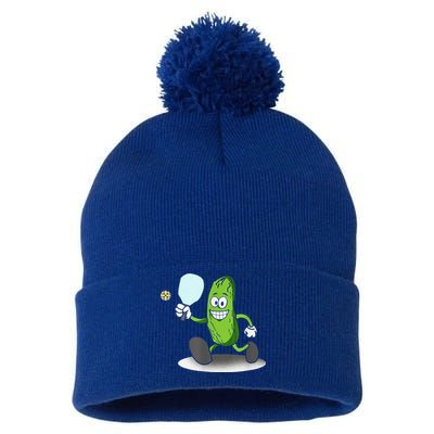 Funny Pickleball Paddle Pickleball Player Dink Retro Pom Pom 12in Knit Beanie