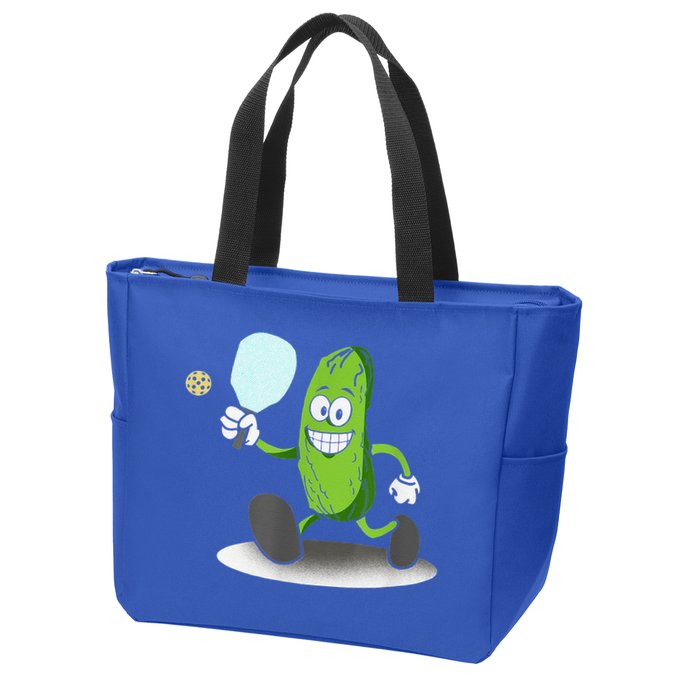 Funny Pickleball Paddle Pickleball Player Dink Retro Zip Tote Bag