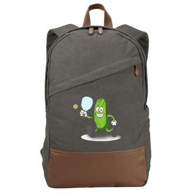 Funny Pickleball Paddle Pickleball Player Dink Retro Cotton Canvas Backpack