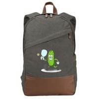 Funny Pickleball Paddle Pickleball Player Dink Retro Cotton Canvas Backpack