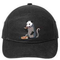 Funny Possum Pizza Lover Opossum 7-Panel Snapback Hat