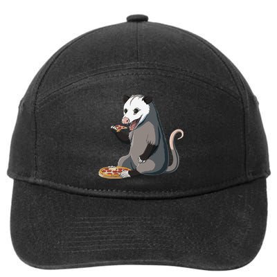 Funny Possum Pizza Lover Opossum 7-Panel Snapback Hat