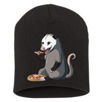 Funny Possum Pizza Lover Opossum Short Acrylic Beanie