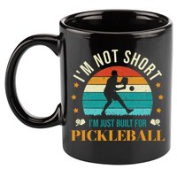 Funny Pickleball player with pickleball paddles love playing 11oz C Handle Ceramic Mug