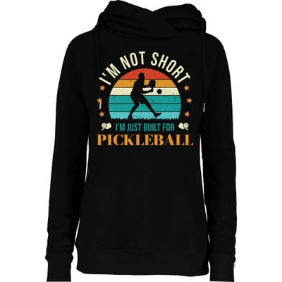 Funny Pickleball player with pickleball paddles love playing Womens Funnel Neck Pullover Hood