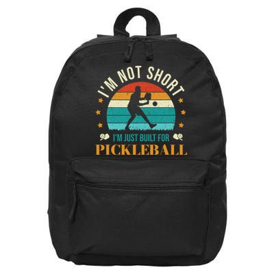 Funny Pickleball player with pickleball paddles love playing 16 in Basic Backpack