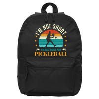 Funny Pickleball player with pickleball paddles love playing 16 in Basic Backpack