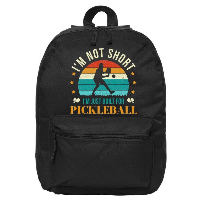 Funny Pickleball player with pickleball paddles love playing 16 in Basic Backpack