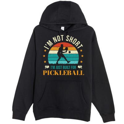 Funny Pickleball player with pickleball paddles love playing Premium Pullover Hoodie