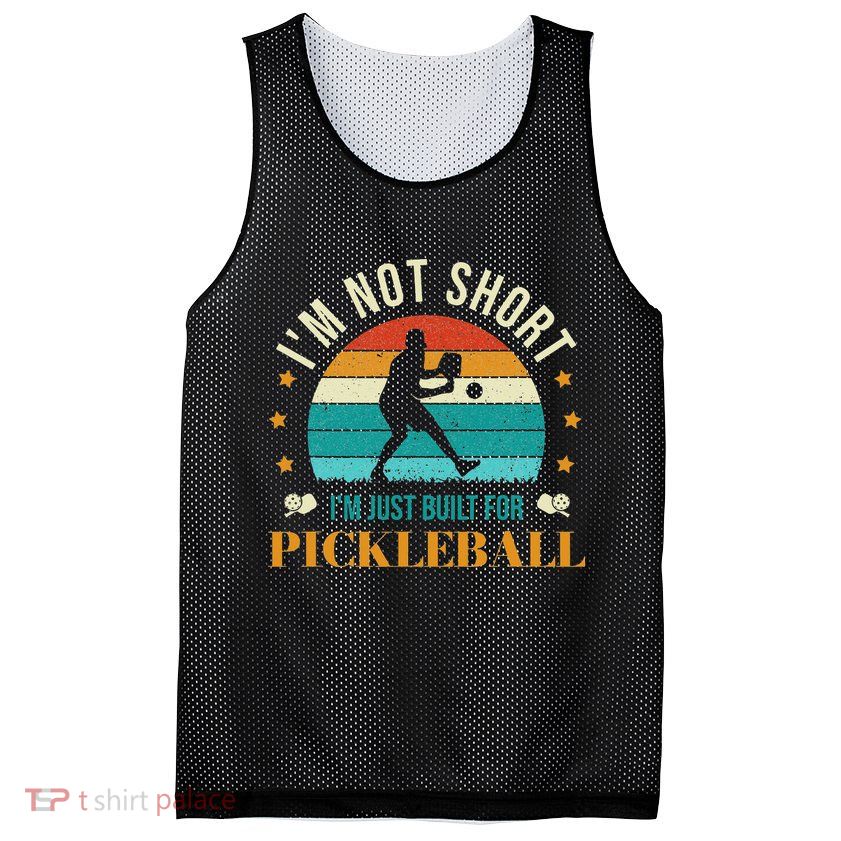Funny Pickleball player with pickleball paddles love playing Mesh Reversible Basketball Jersey Tank