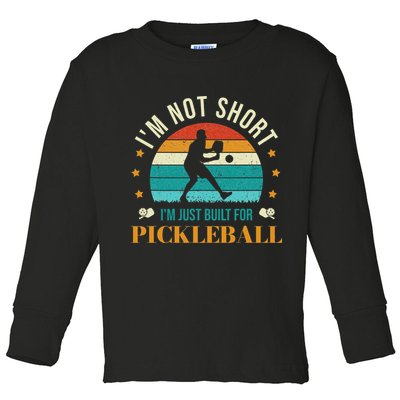 Funny Pickleball player with pickleball paddles love playing Toddler Long Sleeve Shirt