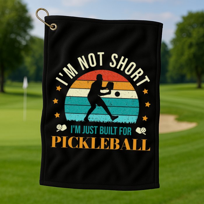 Funny Pickleball player with pickleball paddles love playing Golf Towel