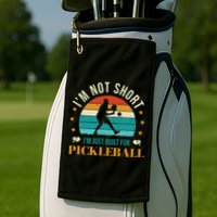 Funny Pickleball player with pickleball paddles love playing Golf Towel