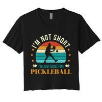 Funny Pickleball player with pickleball paddles love playing Women's Crop Top Tee