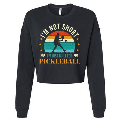 Funny Pickleball player with pickleball paddles love playing Cropped Pullover Crew