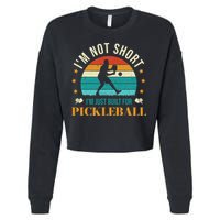 Funny Pickleball player with pickleball paddles love playing Cropped Pullover Crew