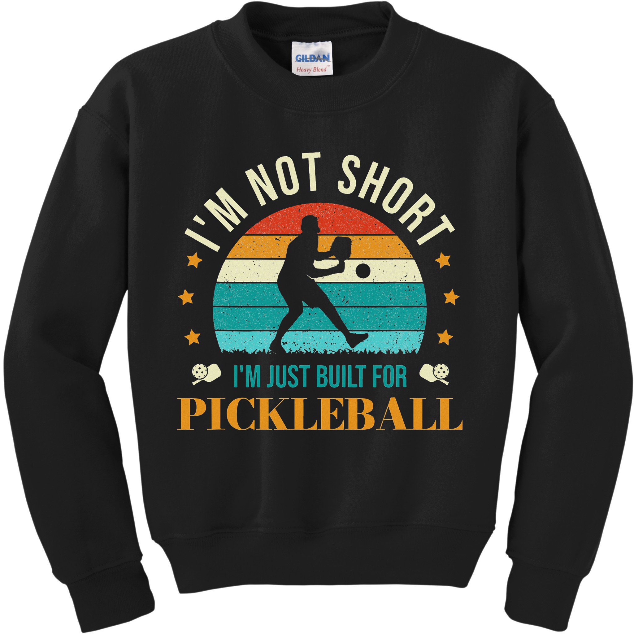 Funny Pickleball player with pickleball paddles love playing Kids Sweatshirt