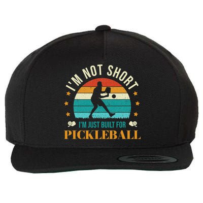 Funny Pickleball player with pickleball paddles love playing Wool Snapback Cap