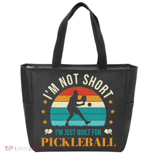 Funny Pickleball player with pickleball paddles love playing Zip Tote Bag