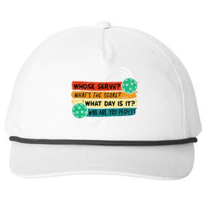 Funny Pickleball Player Pickleball Lover Pickleball Snapback Five-Panel Rope Hat