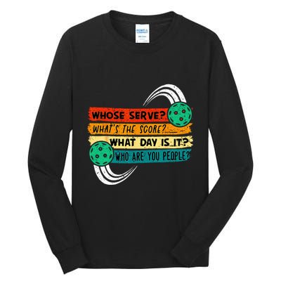 Funny Pickleball Player Pickleball Lover Pickleball Tall Long Sleeve T-Shirt