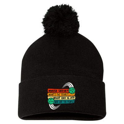 Funny Pickleball Player Pickleball Lover Pickleball Pom Pom 12in Knit Beanie