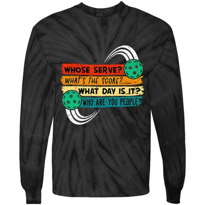 Funny Pickleball Player Pickleball Lover Pickleball Tie-Dye Long Sleeve Shirt